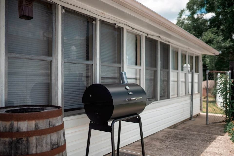 Barbeque Grill with all grilling utensils 