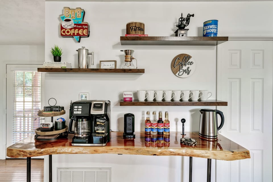 Did you say coffee bar with syrups. Yum!
