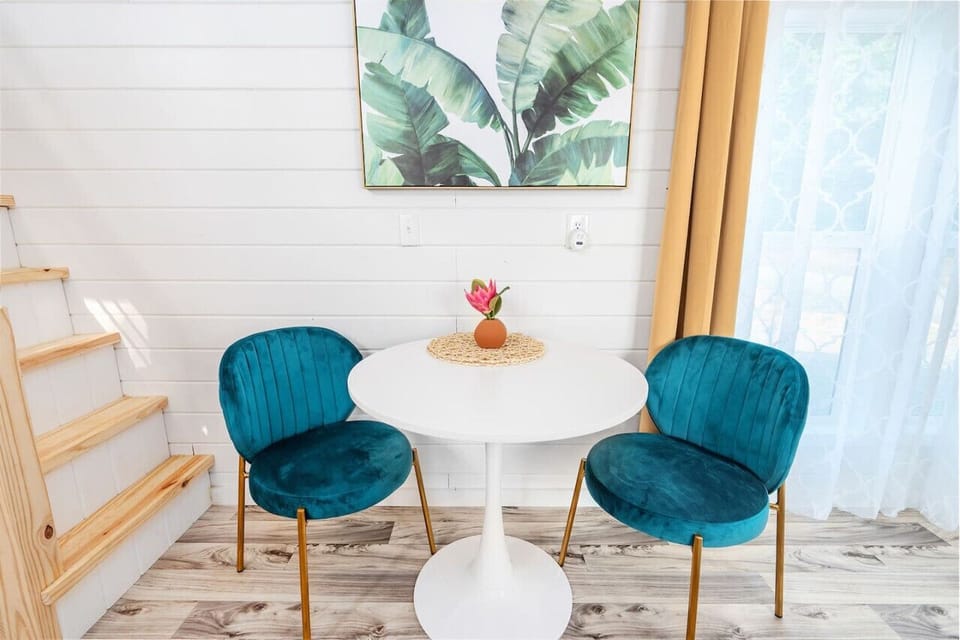 Retro fabulous velvet dining set.