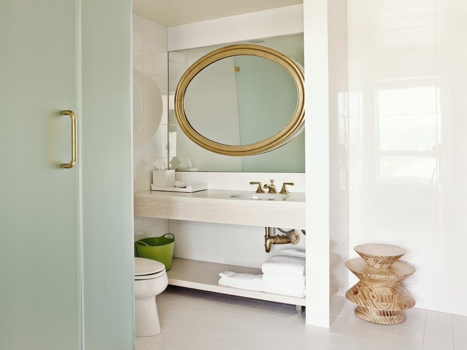 Refresh in a bright bathroom with spa-like modern finishes