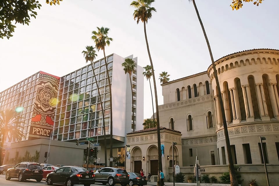 Step outside to iconic city architecture and palm-lined streets.