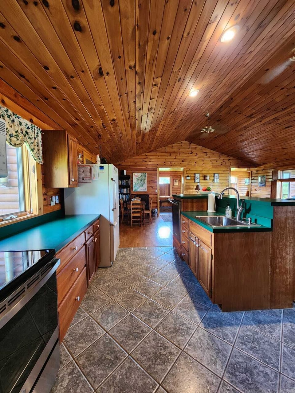 open floor plan kitchen, dining,  living room with plenty of space for everyone 