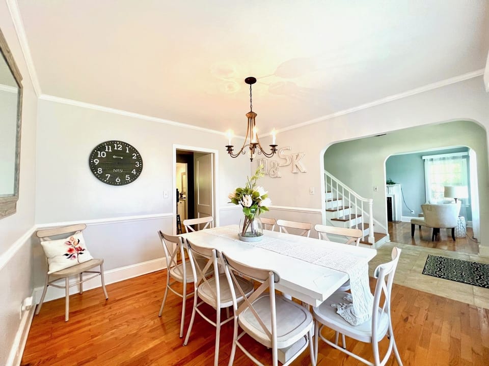 Main-floor dining room for shared meals and group gatherings