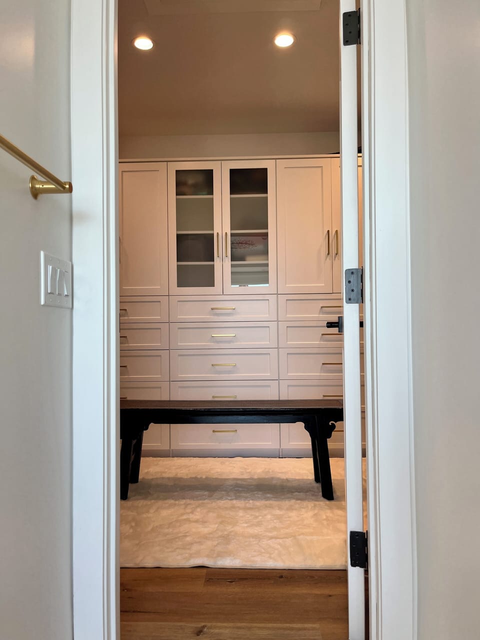 Spacious, private walk-in closet attached to the master bathroom 