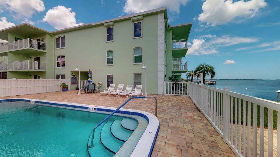Heated Pool overlooking the water