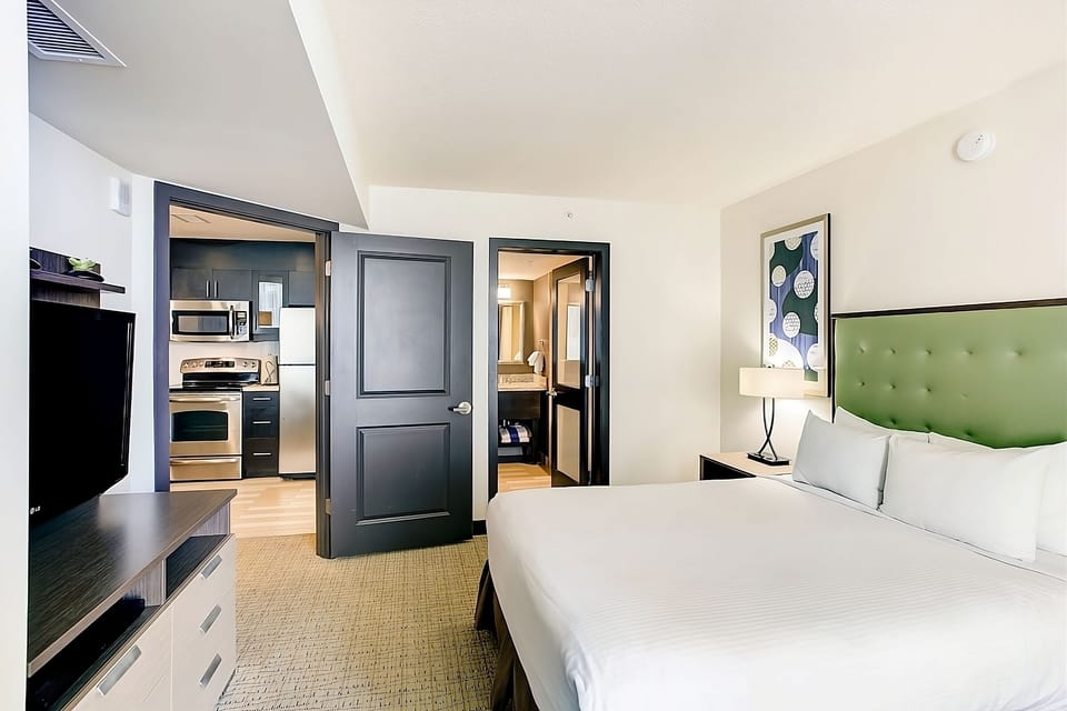 Refresh anytime with easy kitchenette access from your bedroom.