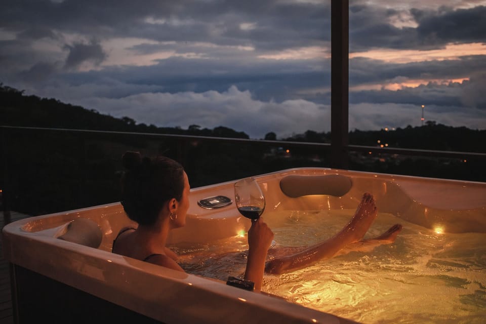 Nothing like having a glass of wine in the hot tub after a long day exploring. (1)
