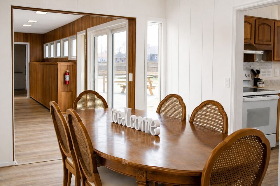 Gather, slow down, and enjoy good company around this warm, sunlit dining space—where every meal turns into a memory at Hot Tub Hideaway.