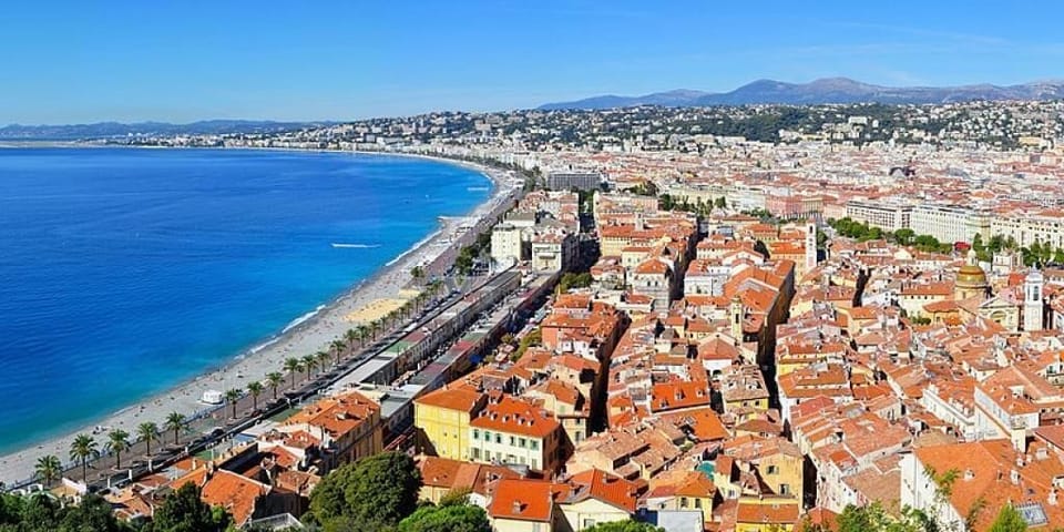 View from Cascade on the Old Town of Nice