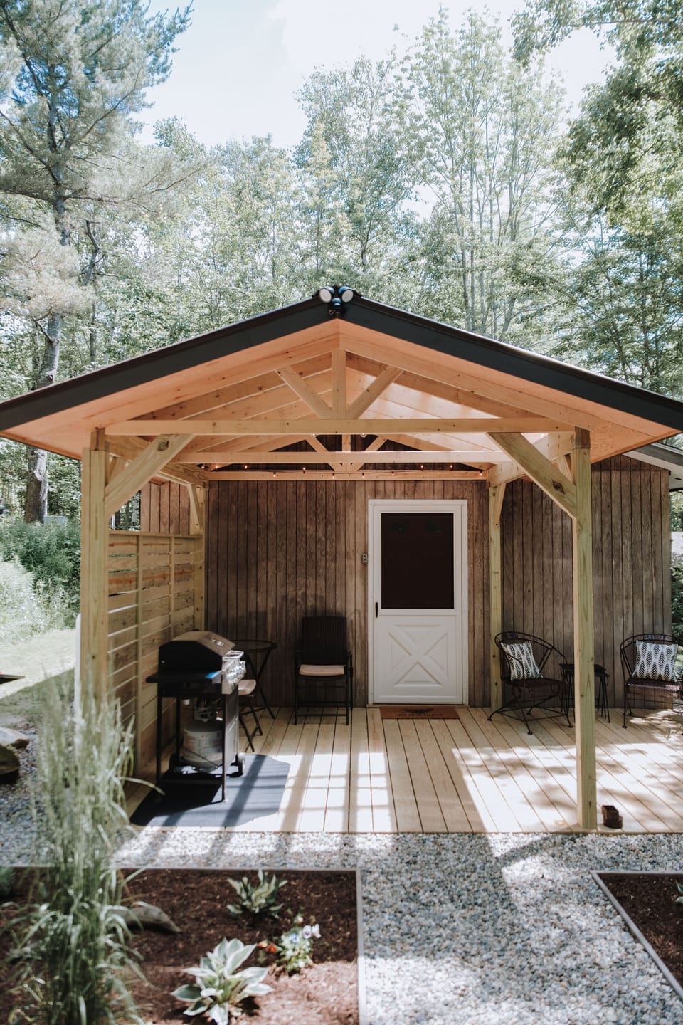 Entry, patio and grill