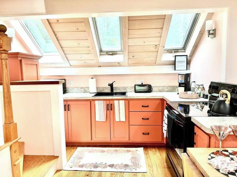 A fully stocked kitchen when you just feel like staying in.