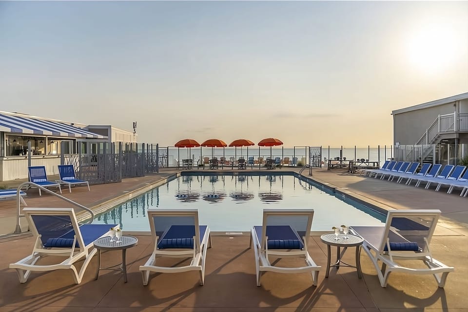 Start your day floating in a sunlit, tranquil pool.