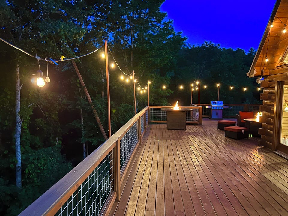 Deck at night