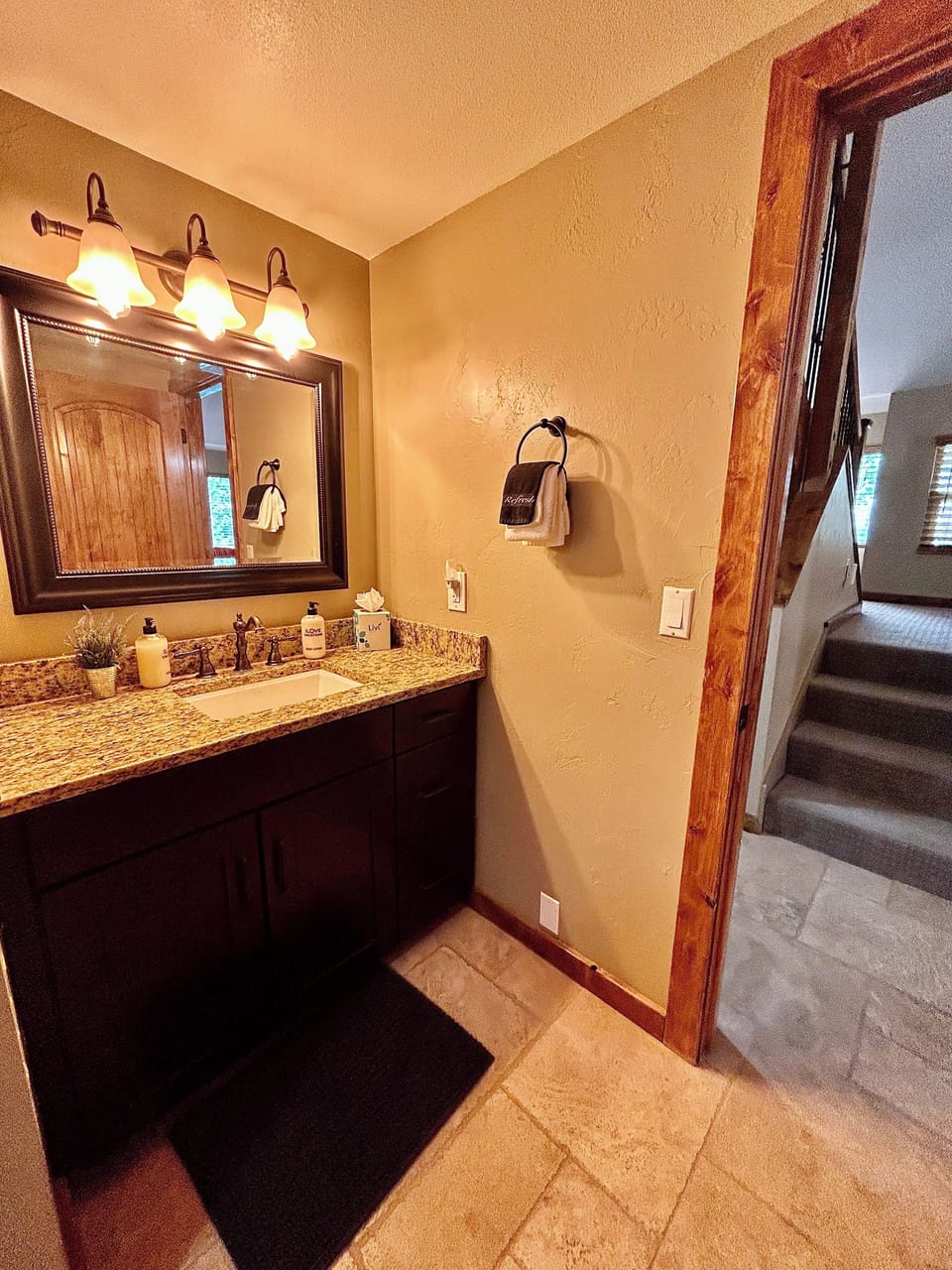Mid level vanity.