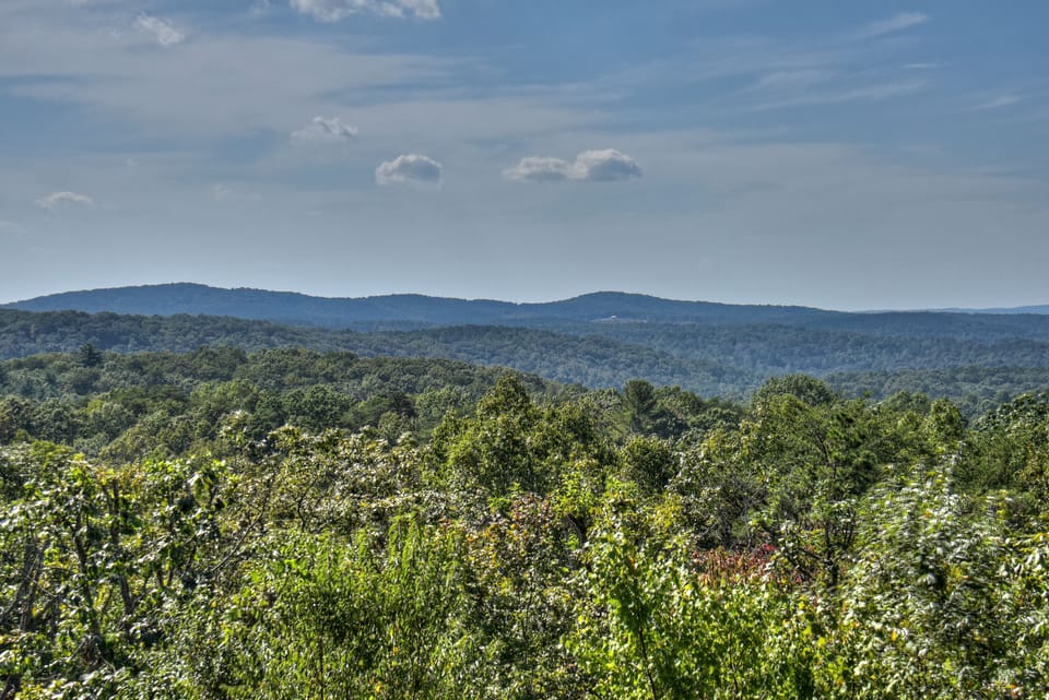  A big view of the Georgia Mountains from every room  in the cabin