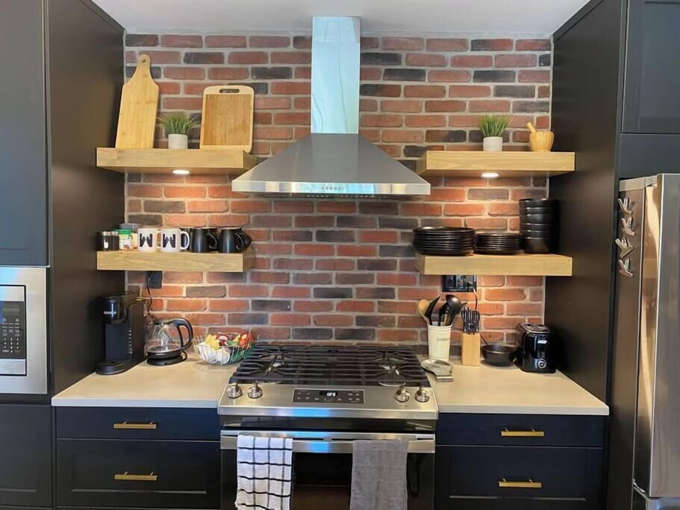 The kitchen is fully stocked with everything you need to enjoy home cooking. 