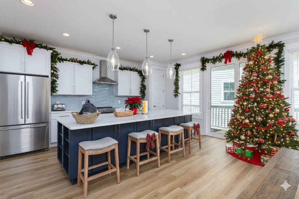 Spend the Holidays with Beach House Boutique!!

Disclaimer: The Christmas/Holiday decor featured in the image is for visual effect only and does not represent the the actual furnishings of the property during your stay.