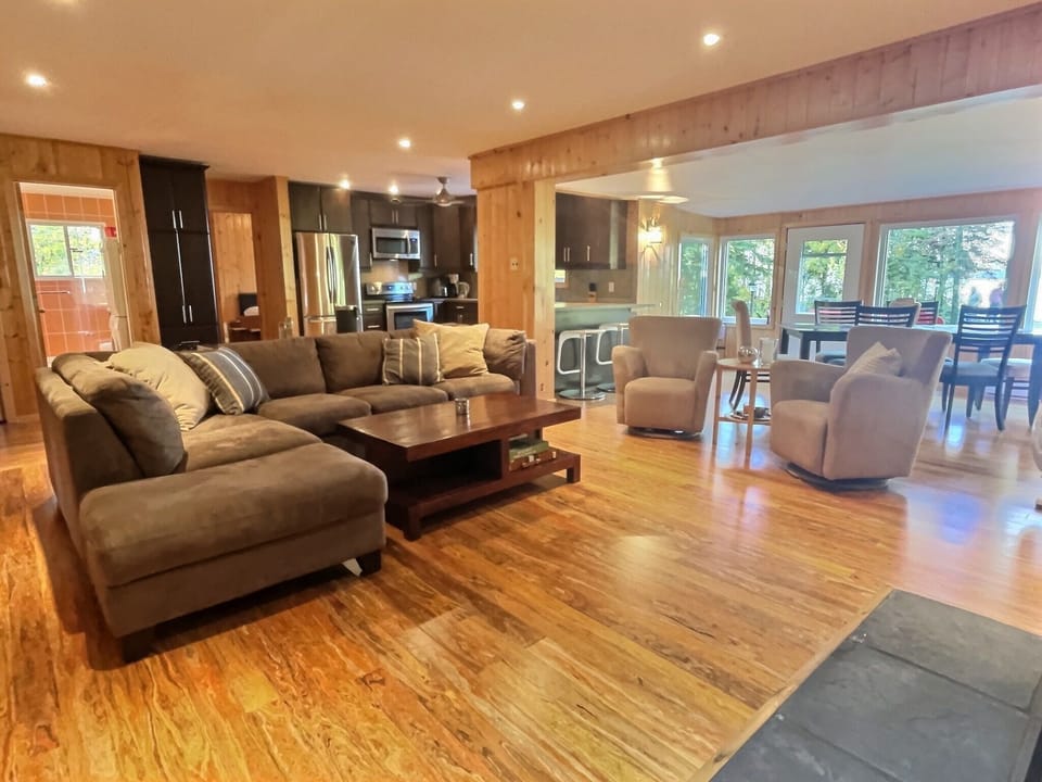 The main living area. Open concept with the kitchen/dining room