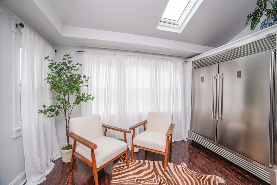 Conversation area off of the kitchen