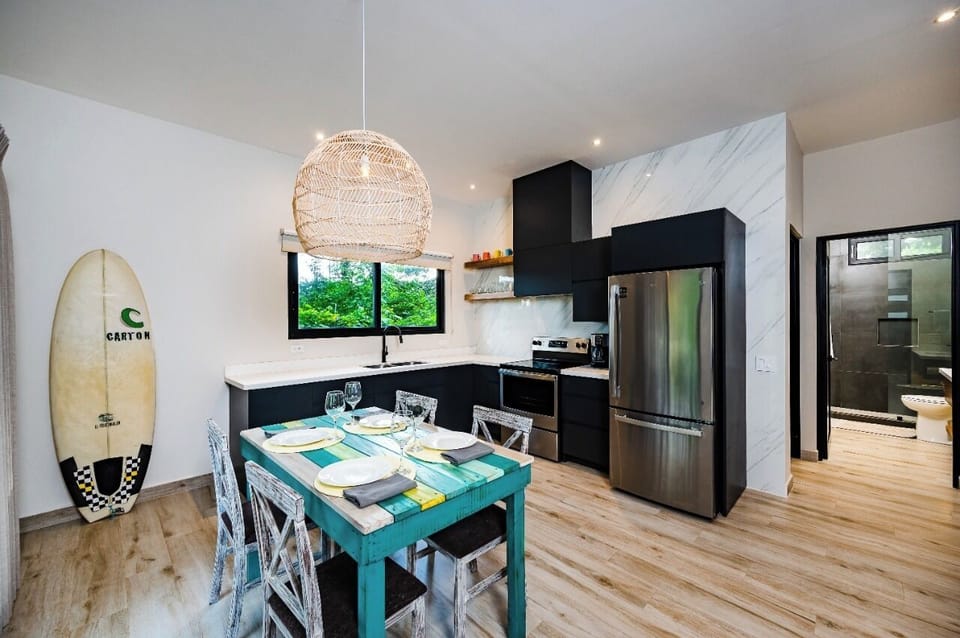 Kitchen + common area bathroom