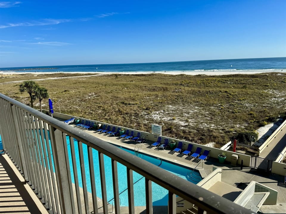 Views of the pool and gulf from the balcony!