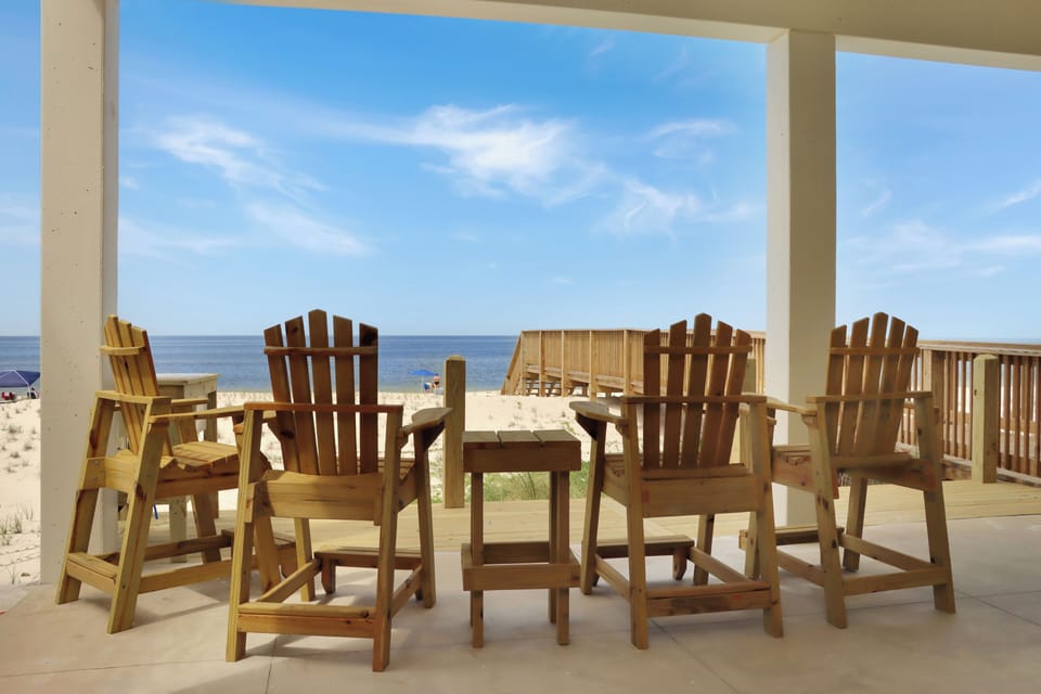 Seating Area with a View Under House