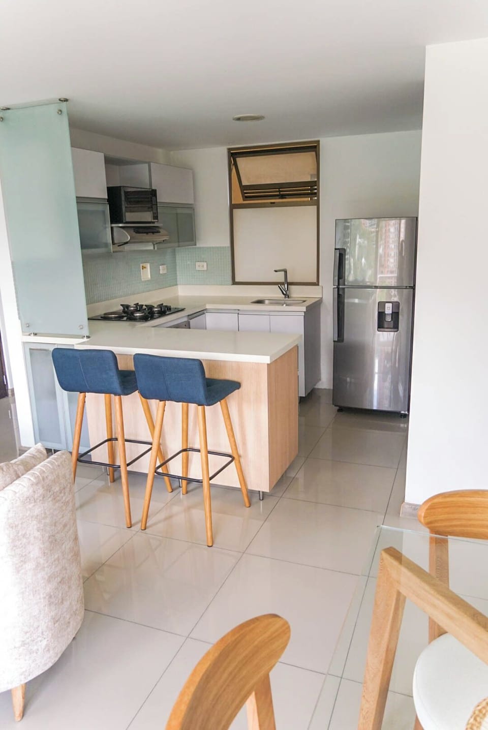 Dining area and kitchen