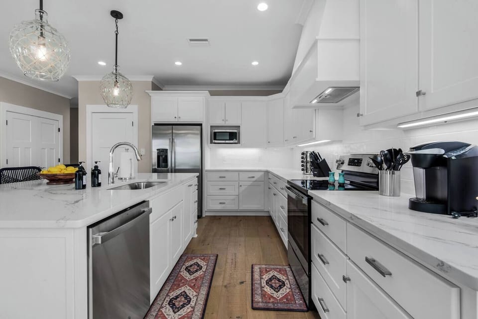 Sleek modern kitchen with premium finishes and appliances