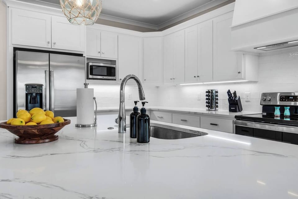 Bright, modern kitchen with sleek finishes and clean lines