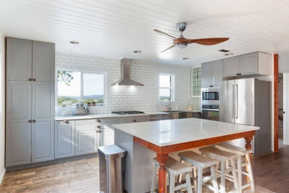 Brand new kitchen with every utensil and cooking devices imaginable 
