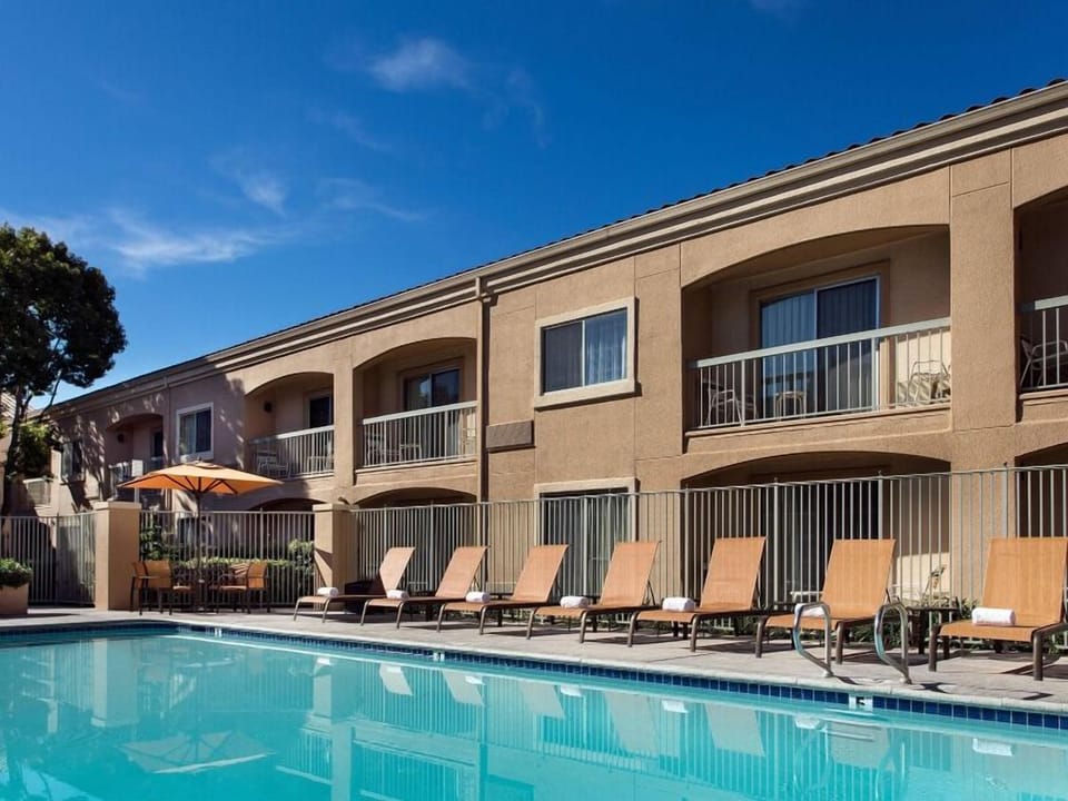 Dive into a refreshing swim with plenty of loungers.