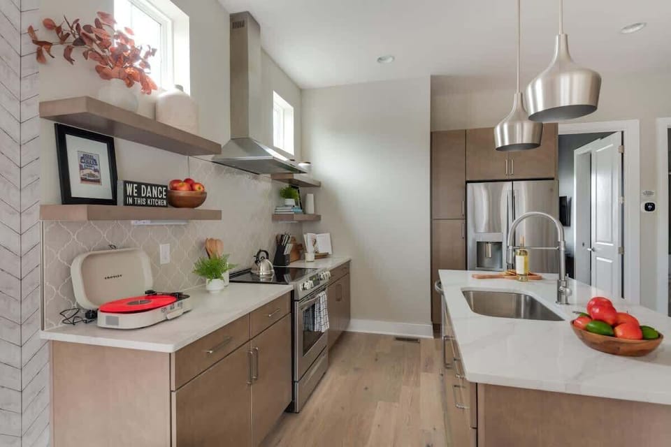 Fully Stocked Kitchen with Modern Appliances and Ample Storage