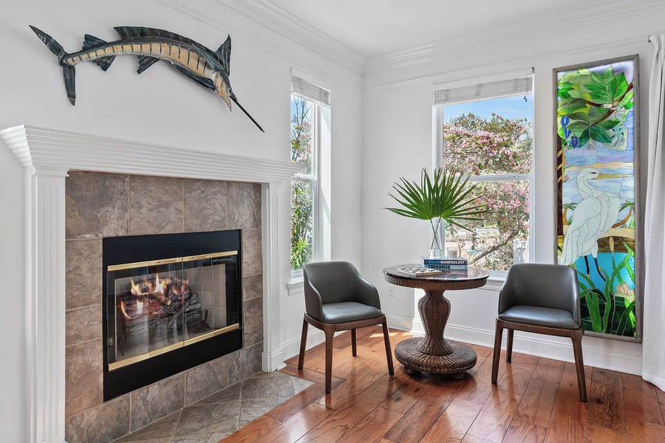 A Villa Lago Fireplace