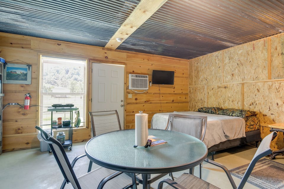 Studio | Dining Area | Dishware + Flatware | Smart TV
