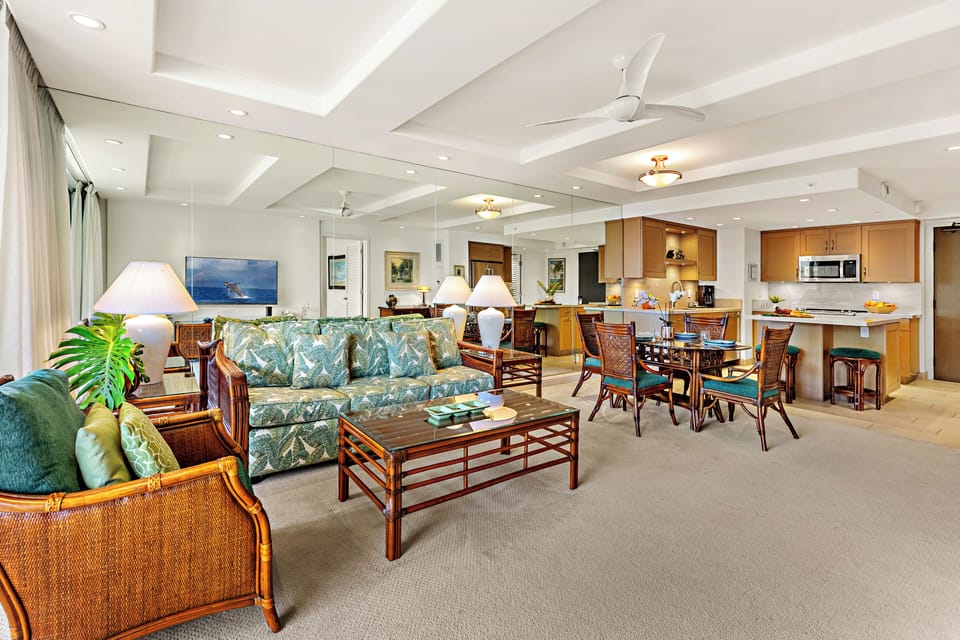 Bright, breezy, and made for island living Unwind in a spacious living room where comfort meets coastal charm. Your perfect place to relax after a day in paradise.