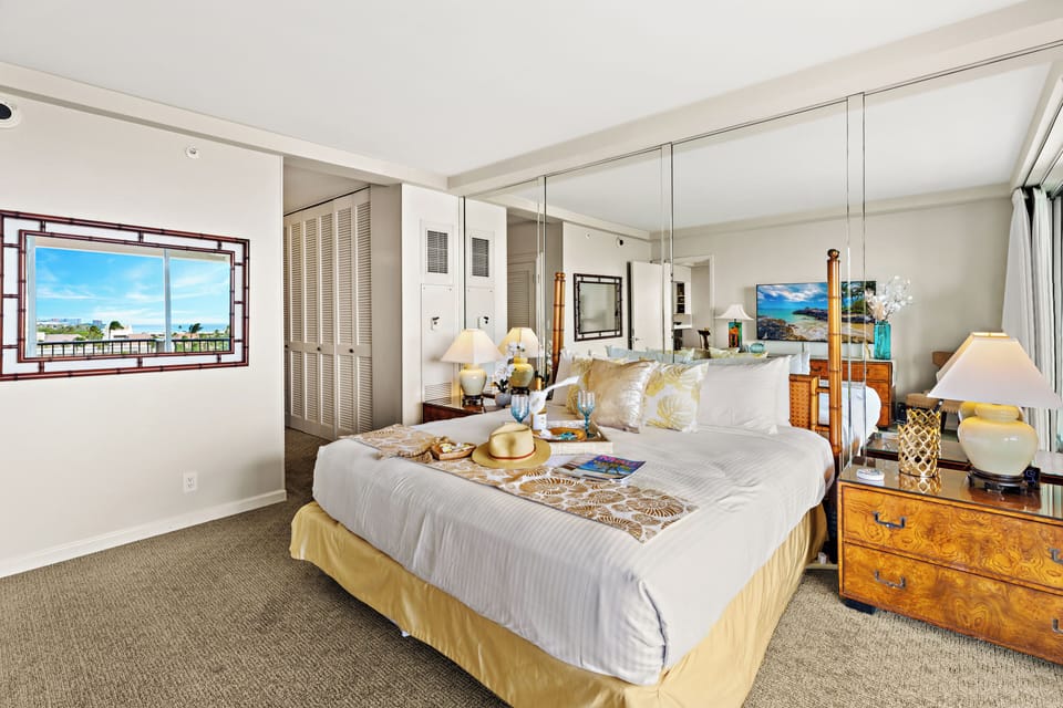 Retreat to a serene island-inspired bedroom designed for comfort, relaxation, and restful nights after a day in paradise.