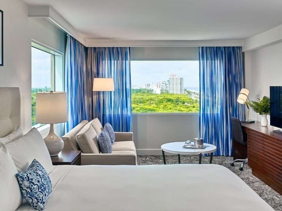 Lounge by the window and savor the view in comfort.