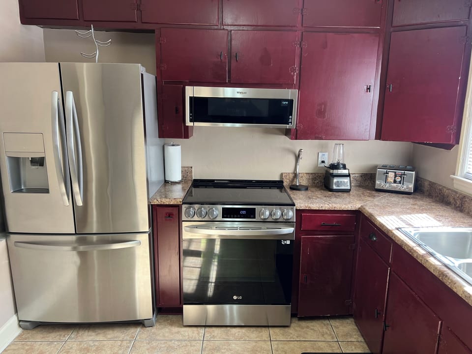 Kitchen…….stainless steel appliances with air fry