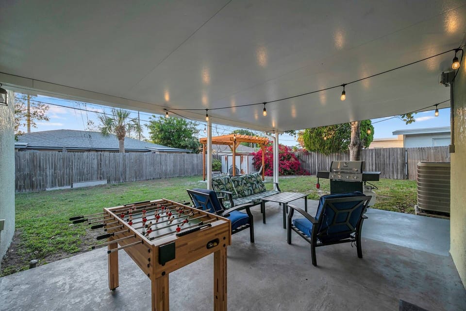 Enjoy the Privacy of the Backyard Retreat - Complete with BBQ Gas Grill, Covered Lounge Area (foosball table no longer an available amenity)