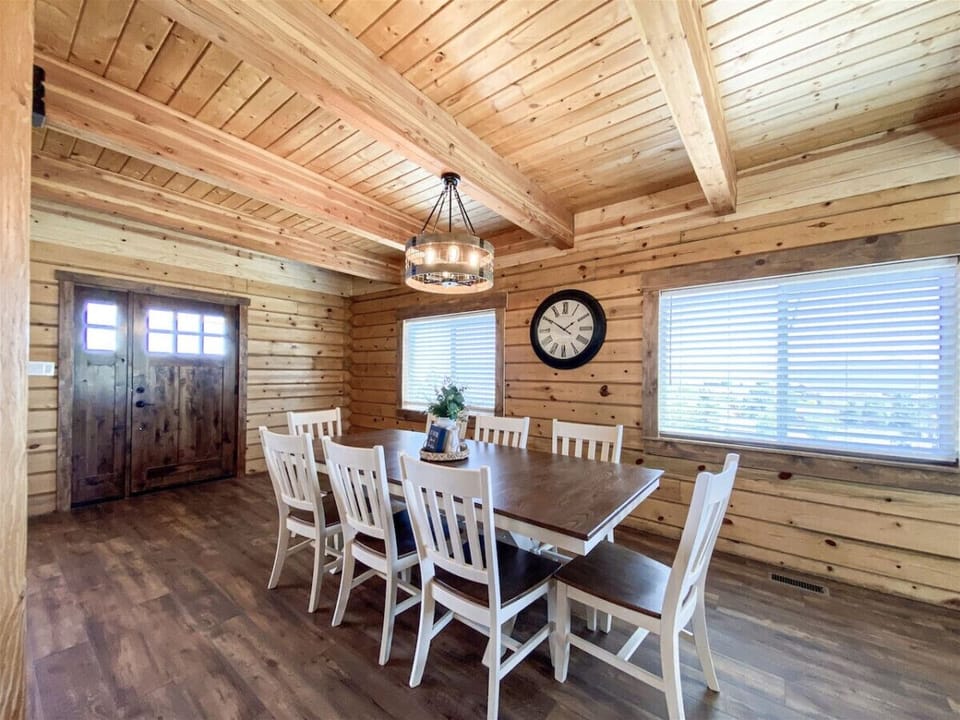 Alluring rustic dining space perfect for memorable meals and gatherings with family and friends.