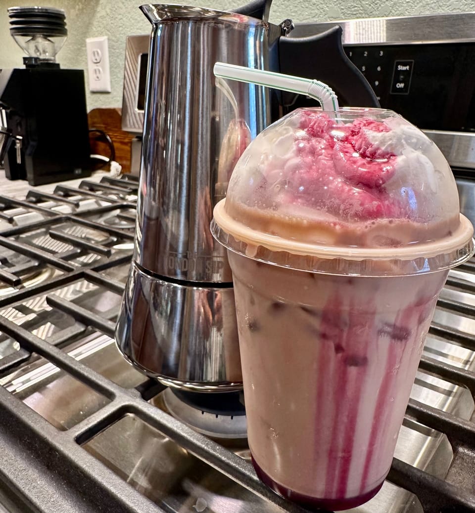 Wild Chokecherry Latte! Guests may request to see our specialty coffee menu. 