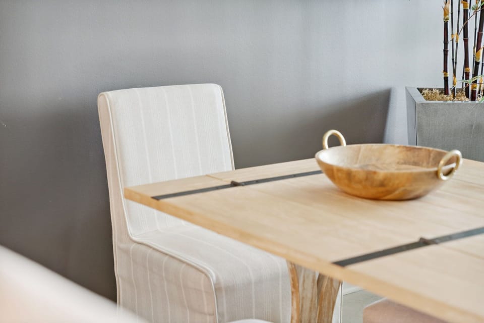 Inviting dining area with warm natural light.