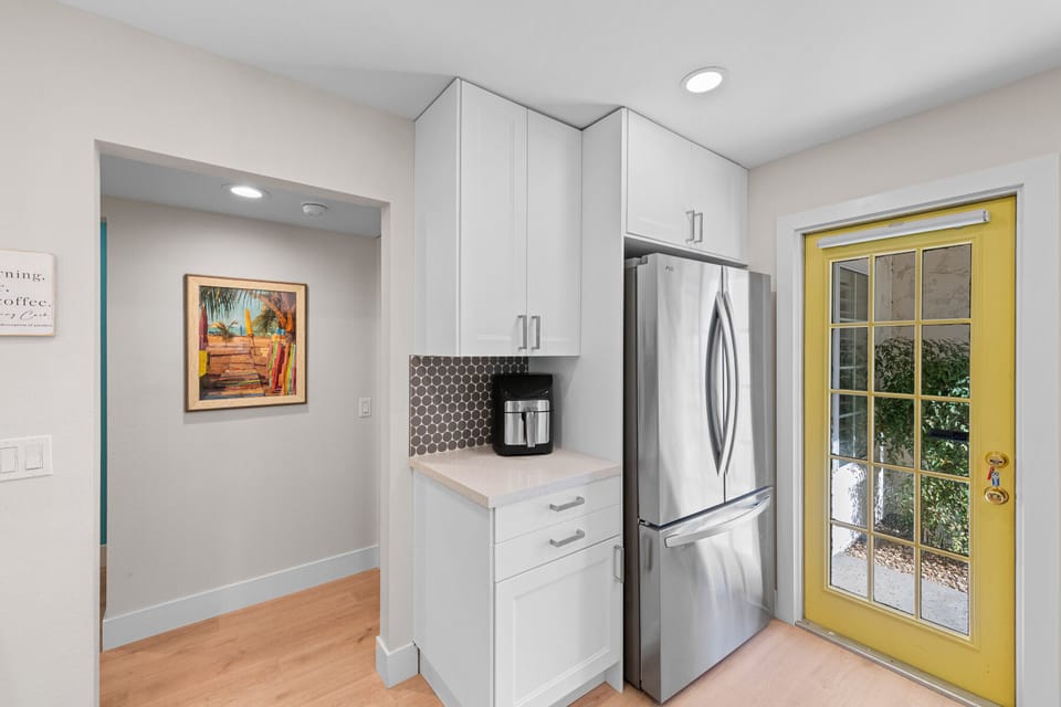 kitchen and hallway towards 2nd bedroom 