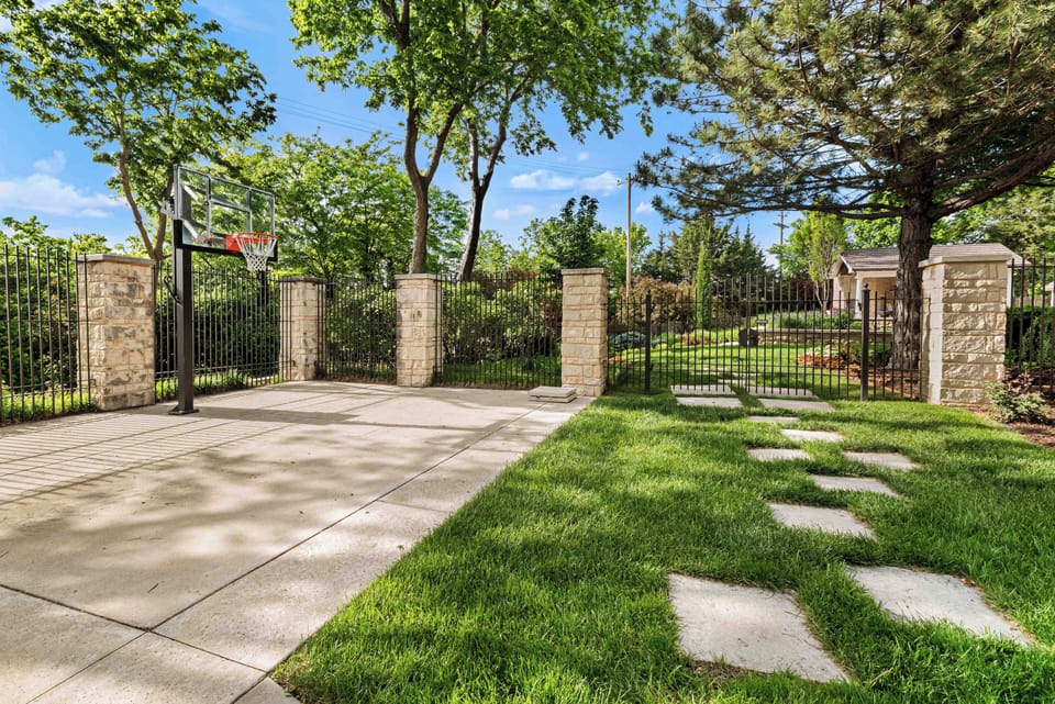 Basketball court available to use during your stay - just off the entrance