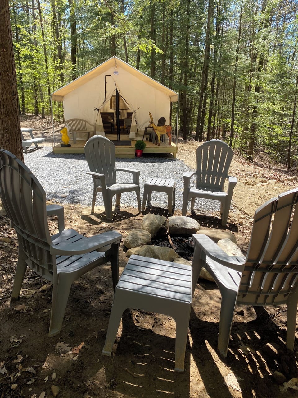 Woodstock Glamping tents is for someone that wants to camp but with comfort.