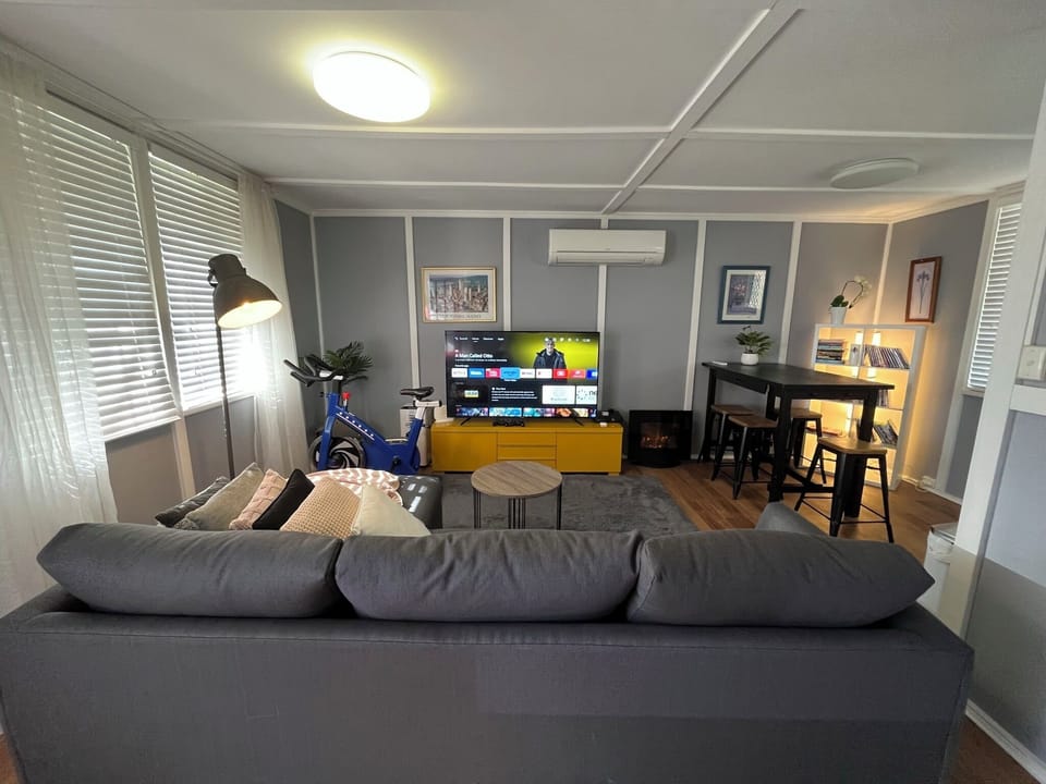 Living Room with Smart TV, Xbox and several DVD's