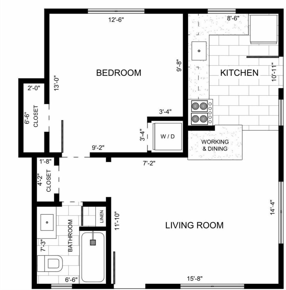 Detailed floor plan of our unit 