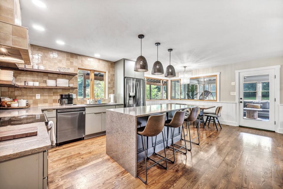 Gourmet meal prep in our fully updated kitchen.