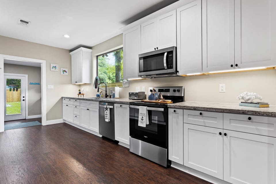 Our fully-equipped kitchen is perfect for meal prepping with family and friends