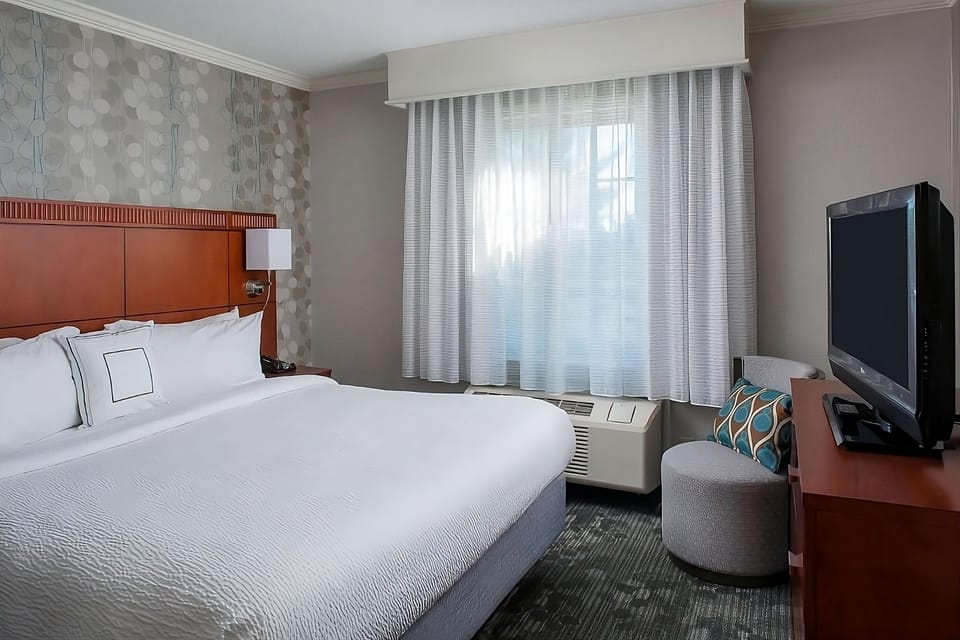 Sink into crisp linens and enjoy a calm, quiet night.